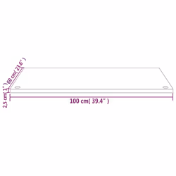 vidaXL Desk Top Coffee Table Top Wooden Office Work Desk Top Solid Mango Wood - white, 100 x 60 x 2.5 cm