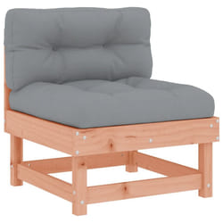 vidaXL Middle Sofas Patio Wooden Sectional Sofa with Cushionss Solid Wood Pine - natural douglas, middle sofa