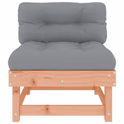 vidaXL Middle Sofas Patio Wooden Sectional Sofa with Cushionss Solid Wood Pine - natural douglas, middle sofa