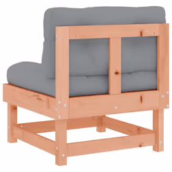 vidaXL Middle Sofas Patio Wooden Sectional Sofa with Cushionss Solid Wood Pine - natural douglas, middle sofa - Additional view 4