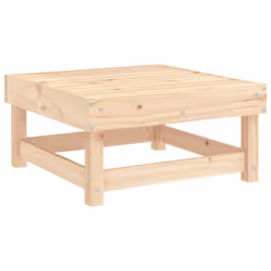 vidaXL Middle Sofas Patio Wooden Sectional Sofa with Cushionss Solid Wood Pine - natural pine, footrest