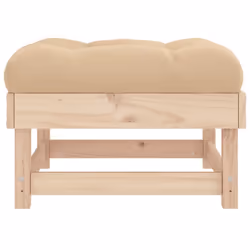 vidaXL Middle Sofas Patio Wooden Sectional Sofa with Cushionss Solid Wood Pine - natural pine, footrest - Additional view 4