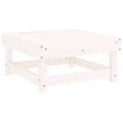 vidaXL Middle Sofas Patio Wooden Sectional Sofa with Cushionss Solid Wood Pine - white pine, footrest