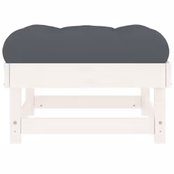 vidaXL Middle Sofas Patio Wooden Sectional Sofa with Cushionss Solid Wood Pine - white pine, footrest - Additional view 4