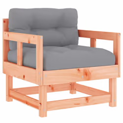 vidaXL Middle Sofas Patio Wooden Sectional Sofa with Cushionss Solid Wood Pine - natural douglas, chair - Additional view 2