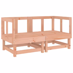 vidaXL Middle Sofas Patio Wooden Sectional Sofa with Cushionss Solid Wood Pine - natural douglas, 2x corner