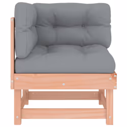 vidaXL Middle Sofas Patio Wooden Sectional Sofa with Cushionss Solid Wood Pine - natural douglas, 2x corner - Additional view 4