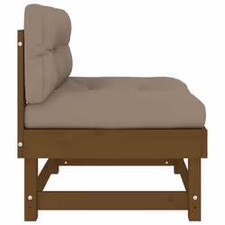 vidaXL Middle Sofas Patio Wooden Sectional Sofa with Cushionss Solid Wood Pine - honey brown pine, 2x middle - Additional view 5