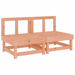 vidaXL Middle Sofas Patio Wooden Sectional Sofa with Cushionss Solid Wood Pine - natural douglas, 2x middle - Additional view 2