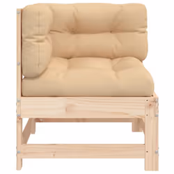 vidaXL Corner Sofa Outdoor Sectional Sofa Couch with Cushions Solid Wood Pine - Additional view 2