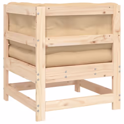 vidaXL Corner Sofa Outdoor Sectional Sofa Couch with Cushions Solid Wood Pine - Additional view 4