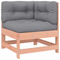 vidaXL Corner Sofa Outdoor Sectional Sofa with Cushions Solid Wood Douglas