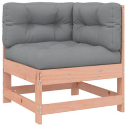 vidaXL Corner Sofa Outdoor Sectional Sofa with Cushions Solid Wood Douglas