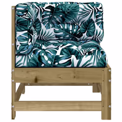 vidaXL Corner Sofa Outdoor Sectional Sofa with Cushions Impregnated Wood Pine