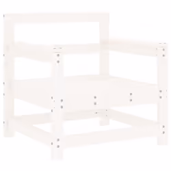 vidaXL Garden Chairs Lounge Chairs with Cushions 2 pcs White Solid Wood Pine - Additional view 6