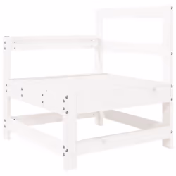 vidaXL Garden Chair Outdoor Chair with Cushions Armchair White Solid Wood Pine - Additional view 5