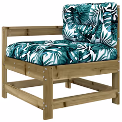 vidaXL Garden Chair Outdoor Chair with Cushions Armchair Impregnated Wood Pine