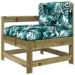 vidaXL Garden Chair Outdoor Chair with Cushions Armchair Impregnated Wood Pine