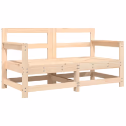 vidaXL Garden Chairs Outdoor Armchairs with Cushions 2 pcs Solid Wood Pine