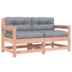 vidaXL Middle Sofas with Cushions Sectional Sofa Seater Chair Solid Wood Pine - natural douglas