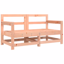 vidaXL Middle Sofas with Cushions Sectional Sofa Seater Chair Solid Wood Pine - natural douglas