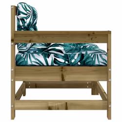 vidaXL Middle Sofas with Cushions Sectional Sofa Seater Chair Solid Wood Pine - natural impregnated - Additional view 5