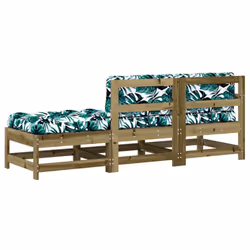 vidaXL Garden Lounge Set Sofa Set 3 Piece with Cushions Impregnated Wood Pine - Additional view 2