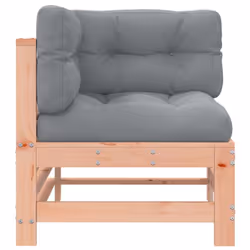 vidaXL Middle Sofas Patio Wooden Sectional Sofa with Cushions Solid Wood Pine - natural douglas, 2x corner - Additional view 4