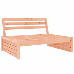 vidaXL Middle Sofa Outdoor Sectional Sofa with Cushions Black Solid Wood Pine - natural douglas, middle sofa - Additional view 5
