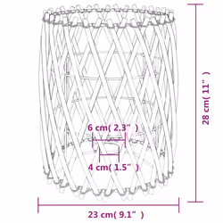 vidaXL Lamp Shade Bedside Lamp Shade Ceiling Lamp Shade Light Shade Wicker - Additional view 8