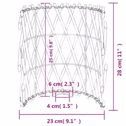 vidaXL Lamp Shade Bedside Lamp Shade Ceiling Lamp Shade Light Shade Wicker - Additional view 9
