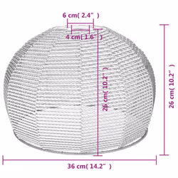 vidaXL Ceiling Lamp Shade Hanging Lamp Shade Pendant Lamp Shade Iron and Paper - Additional view 5