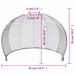 vidaXL Ceiling Lamp Shade Hanging Lamp Shade Pendant Lamp Shade Iron and Paper - Additional view 6
