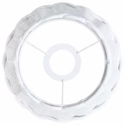 vidaXL Ceiling Lamp Shade Hall Wicker Ceiling Light Shade Pendant Lamp Shade - white, 20 x 15 cm - Additional view 4