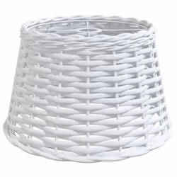vidaXL Ceiling Lamp Shade Hall Wicker Ceiling Light Shade Pendant Lamp Shade - white, 38 x 23 cm