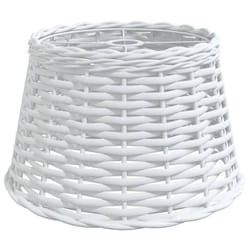 vidaXL Ceiling Lamp Shade Hall Wicker Ceiling Light Shade Pendant Lamp Shade - white, 38 x 23 cm