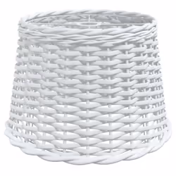 vidaXL Ceiling Lamp Shade Hall Wicker Ceiling Light Shade Pendant Lamp Shade - white, 40 x 26 cm