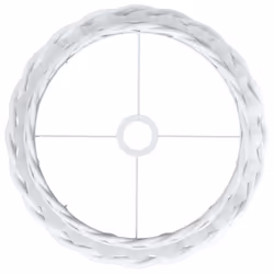 vidaXL Ceiling Lamp Shade Hall Wicker Ceiling Light Shade Pendant Lamp Shade - white, 40 x 26 cm - Additional view 4