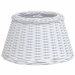 vidaXL Ceiling Lamp Shade Hall Wicker Ceiling Light Shade Pendant Lamp Shade - white, 50 x 30 cm