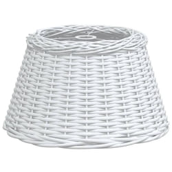 vidaXL Ceiling Lamp Shade Hall Wicker Ceiling Light Shade Pendant Lamp Shade - white, 50 x 30 cm