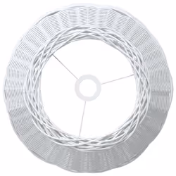 vidaXL Ceiling Lamp Shade Hall Wicker Ceiling Light Shade Pendant Lamp Shade - white, 50 x 30 cm - Additional view 4