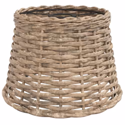 vidaXL Ceiling Lamp Shade Hall Wicker Ceiling Light Shade Pendant Lamp Shade - brown, 25 x 17 cm