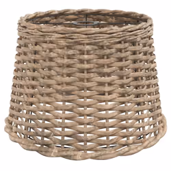 vidaXL Ceiling Lamp Shade Hall Wicker Ceiling Light Shade Pendant Lamp Shade - brown, 40 x 26 cm