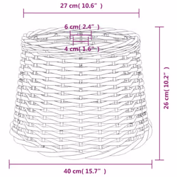 vidaXL Ceiling Lamp Shade Hall Wicker Ceiling Light Shade Pendant Lamp Shade - brown, 40 x 26 cm - Additional view 5