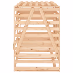 vidaXL Double Wheelie Bin Storage Garden Trash Cover Bin Store Solid Wood Pine - natural pine - Additional view 6