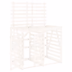 vidaXL Double Wheelie Bin Storage Garden Trash Cover Bin Store Solid Wood Pine - white pine