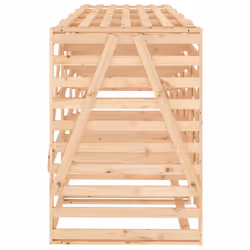 vidaXL Quadruple Wheelie Bin Storage Trash Cover Bin Store Solid Wood Pine - natural pine - Additional view 6