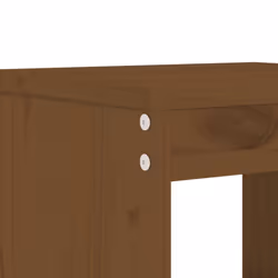 vidaXL Garden Bistro Set Outdoor Table and Chair Set 3 Piece Solid Wood Pine - honey brown pine - Additional view 4