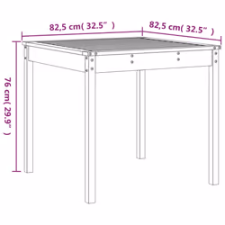 vidaXL Garden Dining Set Outdoor Table and Chair Set 5 Piece Solid Wood Pine - natural douglas