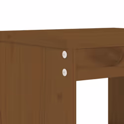 vidaXL Garden Dining Set Outdoor Table and Chair 13 Piece Solid Wood Pine - honey brown pine - Additional view 4